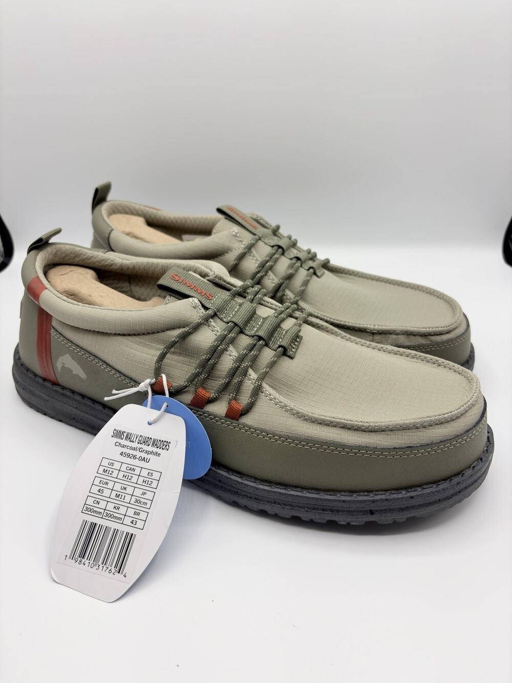 Simms x Heydude Wally Guard Waders Mens Loafers Shoe Sz 12 Charcoal Graphite NWT